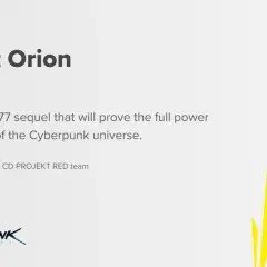 Project Orion, sequel do Cyberpunk 2077, rozwinie potencjał uniwersum. Tworzone przez CD PROJEKT RED.