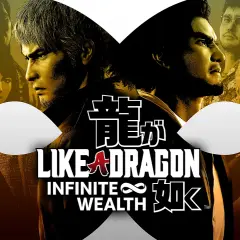 Postacie z gry jrpg "Like a Dragon: Infinite Wealth" na tle.