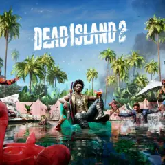 Wspólna zabawa w Dead Island 2: ludzie walczą z zombie w basenie, otoczeni palmami i zniszczeniem.