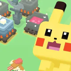 Pikachu i inne Pokemony w grze w stylu Minecraft. Idealne darmowe gry na telefon bez internetu, które zapewnią godziny zabawy.