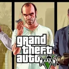 Trzech bohaterów GTA V: Franklin z bronią, Trevor z zapalniczką i Michael w garniturze. Gra zarobiła fortunę!
