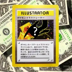 Karta Pokémon "Illustrator" na tle dolarów. Zastanawiasz się, ile kosztuje najdroższa karta Pokémon?