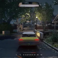 Żółty samochód na nocnej ulicy w grze Mafia III.