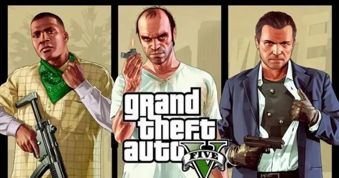 Trzech bohaterów GTA V: Franklin z bronią, Trevor z zapalniczką i Michael w garniturze. Gra zarobiła fortunę!