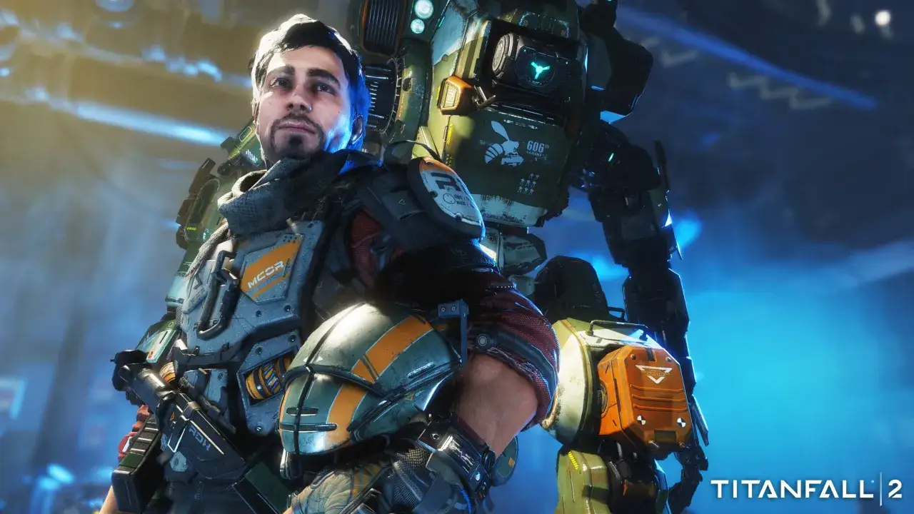 Pilot z Tytanem, gotowi do walki w świecie Titanfall 3.