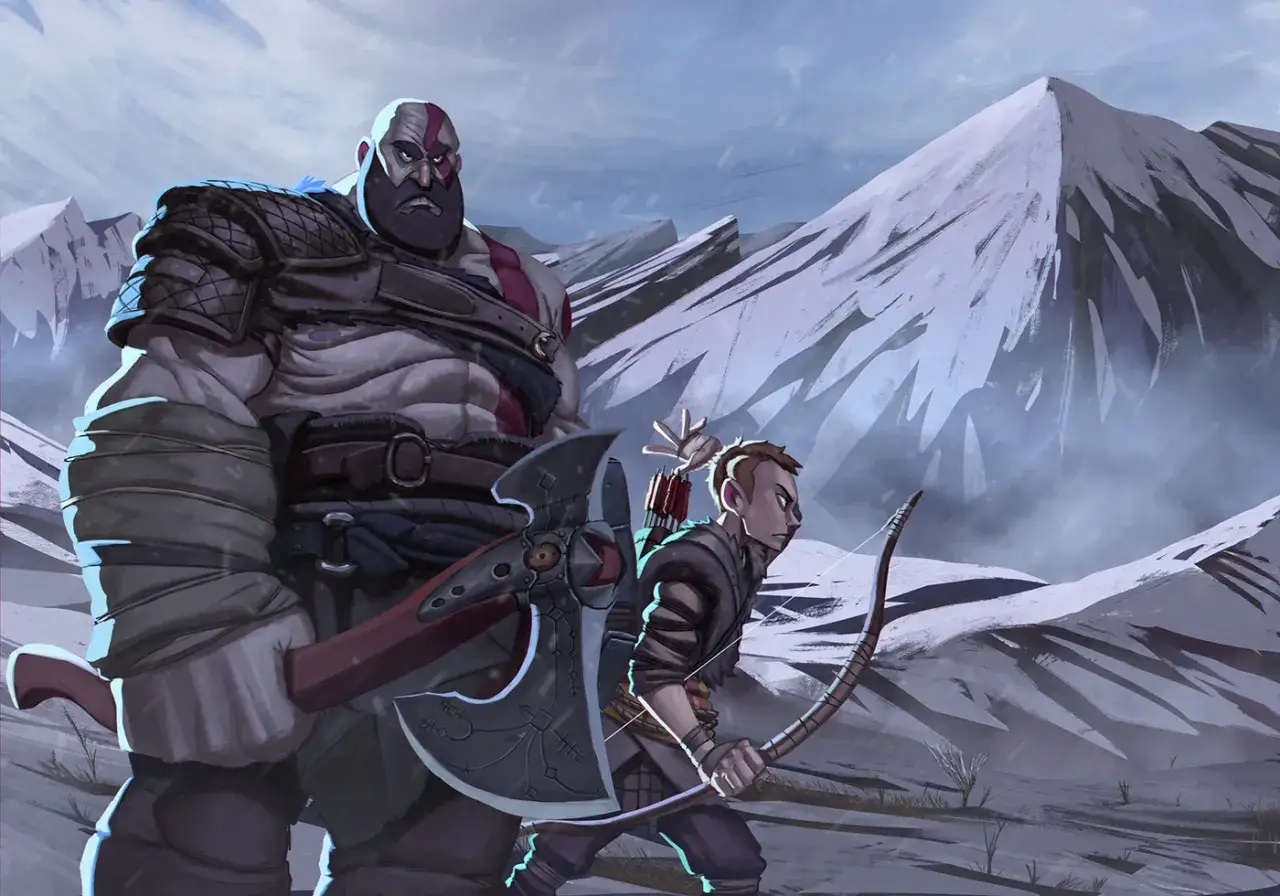 Kratos i Atreus w zimowej scenerii. Ile godzin zajmie im ta podróż w God of War?