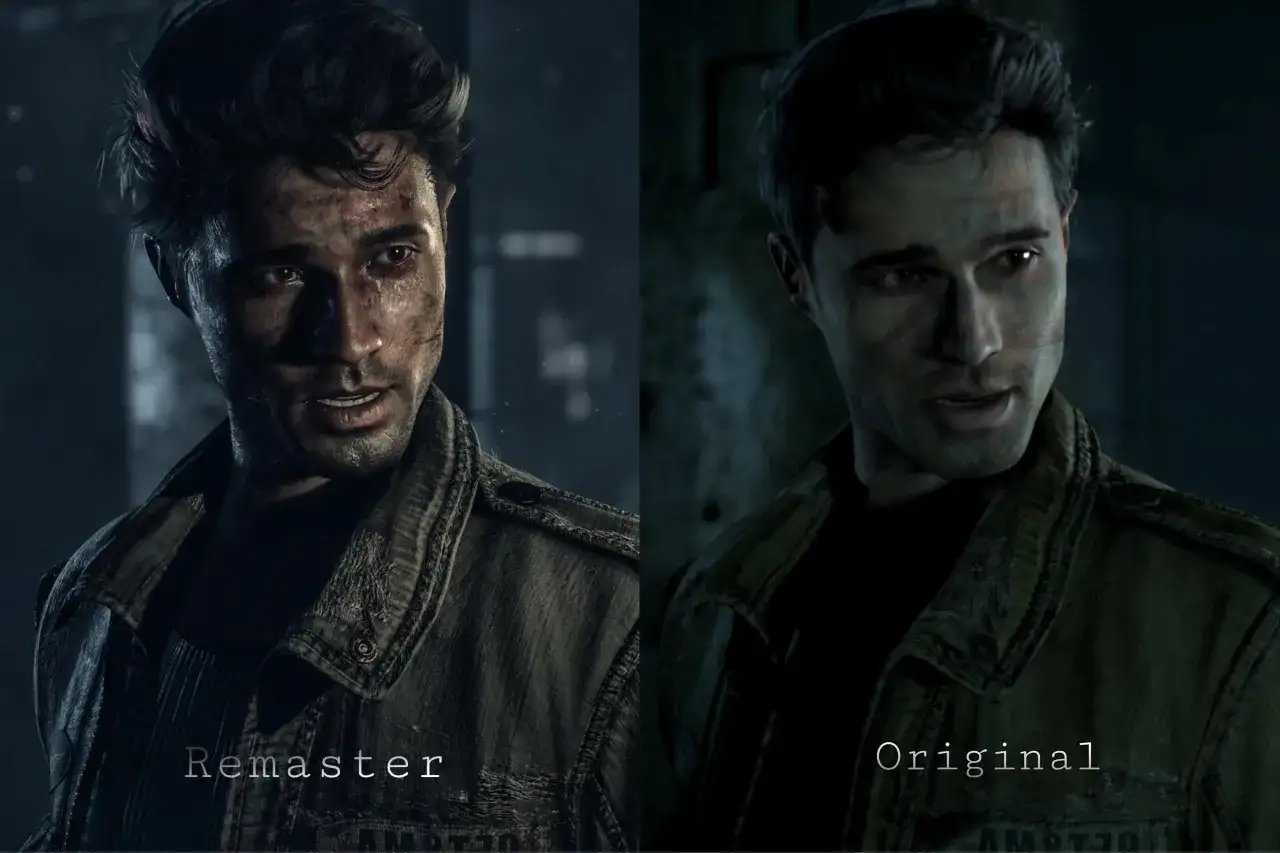 Porównanie postaci z Until Dawn: Remake po lewej i oryginału po prawej. Widać różnice w grafice i szczegółach.
