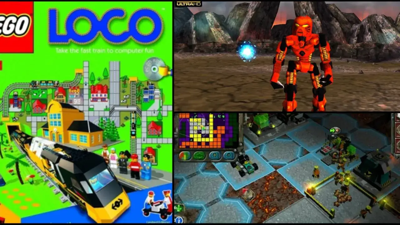 Kolekcja najlepszych gier LEGO: Loco, Bionicle, a także strategiczne gry z klocków.