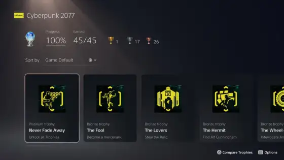 Trofea w Cyberpunk 2077 - jak zdobyć platynę i 100%