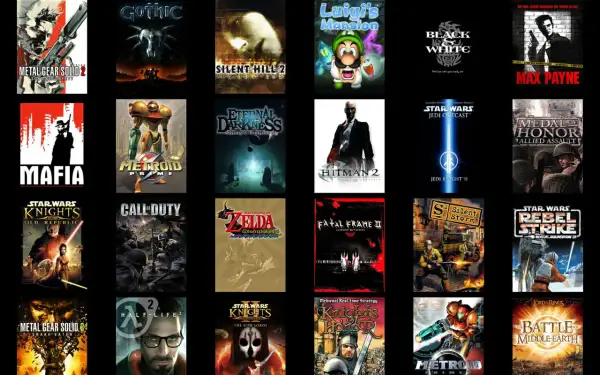 Kolekcja okładek gier, w tym Metal Gear Solid, Gothic, Mafia, Metroid Prime, Silent Hill 2, Hitman 2, Star Wars: Knights of the Old Republic, Call of Duty, Zelda: Wind Waker, Half-Life 2, które z pewnością należą do najlepszych gier wszechczasów.